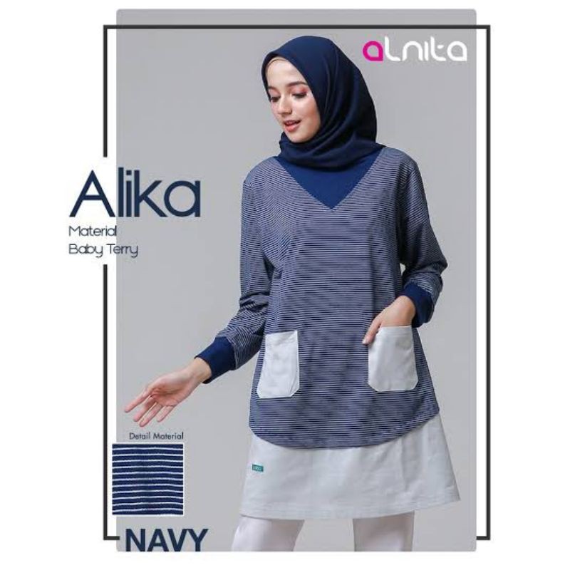 Tunik Alnita Terbaru//Alika Navy dan Arista Violet