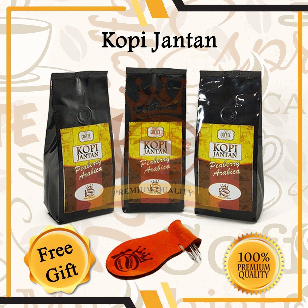 

Tukangkopiku - FREE GANTUNGAN KUNCI - Bubuk KOPI JANTAN Peaberry Arabica 250 gr - Kenzie Coffee