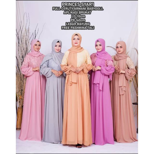 GAMIS CERUTI POLOS ELEGAN LEBARAN SYAR'I