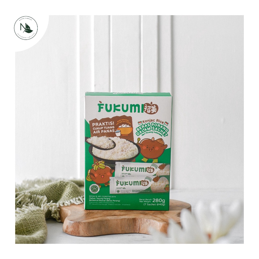 

Fukumi Shirataki Rice 1Box isi 7Sachet 40gr