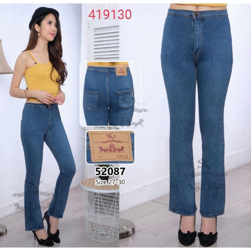 celana fashion wanita high weist cutbray sv7 original 419 437