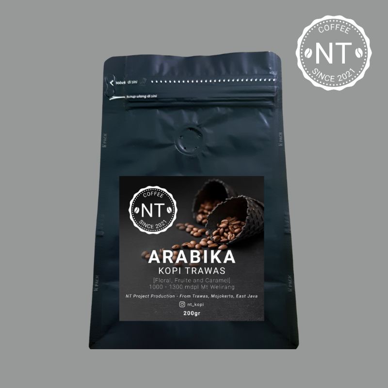 

KOPI ARABIKA 200GRAM | ASLI KOPI TRAWAS | NT COFFEE