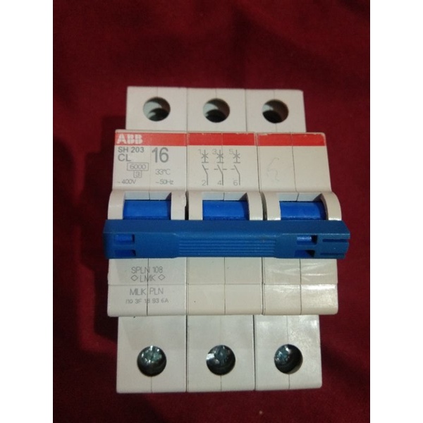 mcb ABB 16a 3phase modifikasi
