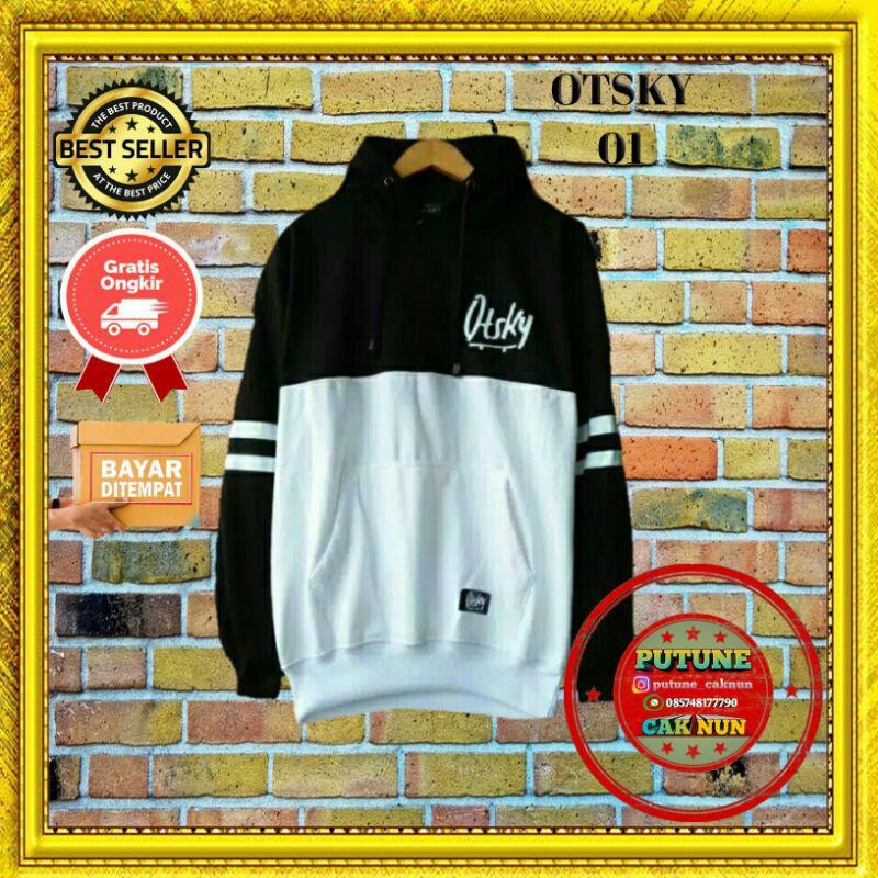 Jaket Hoodie otsky polos pria wanita / hoodie polos / sweater hoodie otsky premium L XL XXL XXXL