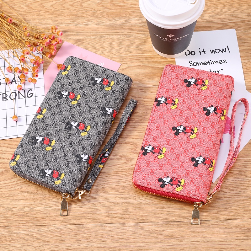 Dompet Panjang Wanita Import Dompet Zipper Perempuan Motif Karakter Lucu Dompet Perempuan Murah D46