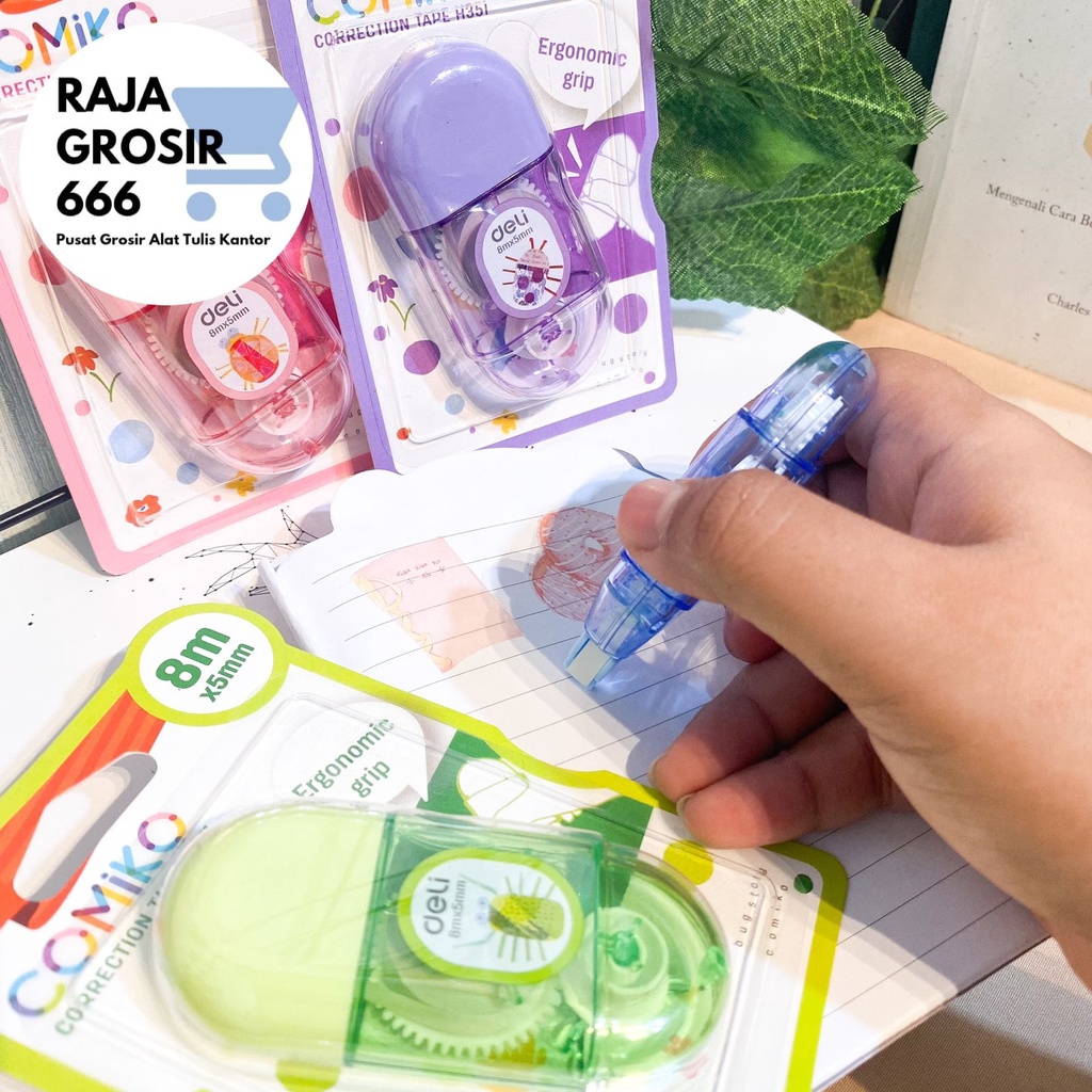 

correction tape deli h351 lucu imut alat tulis kantor termurah unik souvernir perlengkapan sekolah