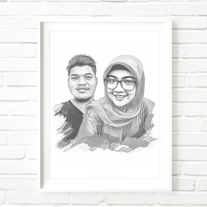 Sketsa Wajah Hitam Putih Shopee Indonesia