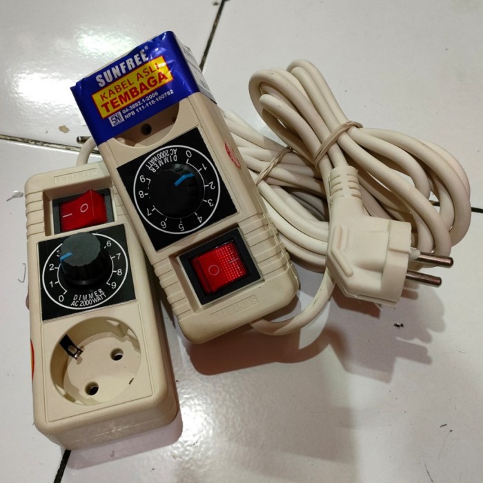 DIMMER 2000W 1 LUG 3 METER PENGATUR KECEPATAN BOR DINAMO DIMER 2000 WA