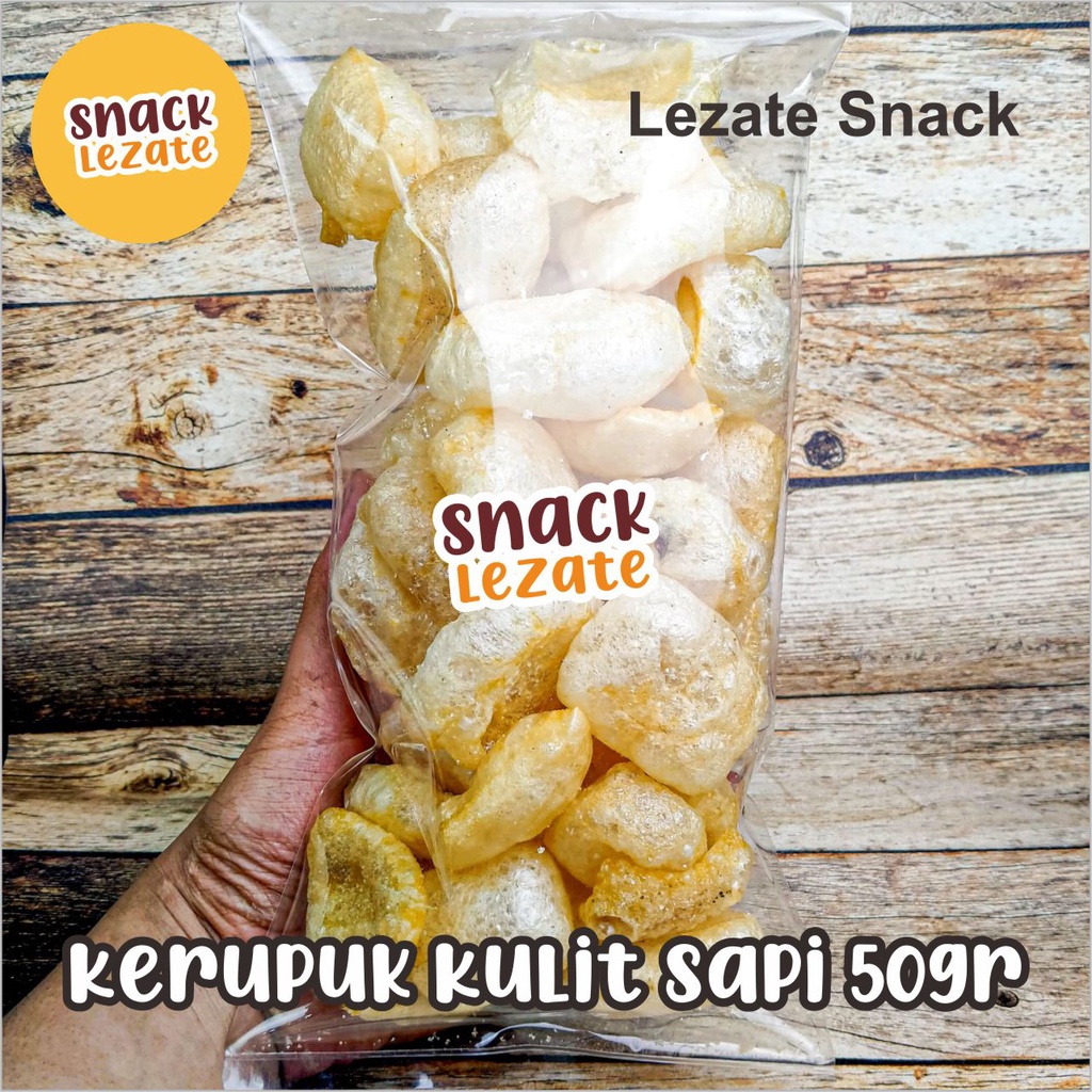 Jual Krupuk Kulit Sapi 50gr Asli Murah Krupuk Rambak Sapi Solo Matang