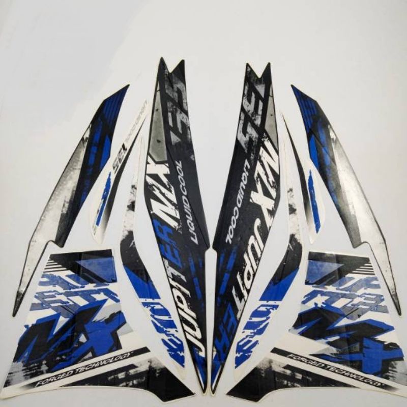 striping lis stiker standar Ori Yamaha new Jupiter MX 135 Putih biru 2014 stiker Ori Jupiter mx new 