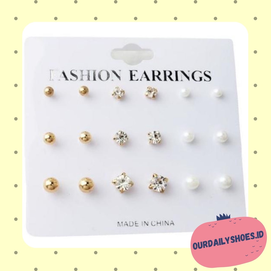 ★ODS★  Anting  FA26 Import simple SET BIJI/ANTINGSET/ANTINGIMPORT