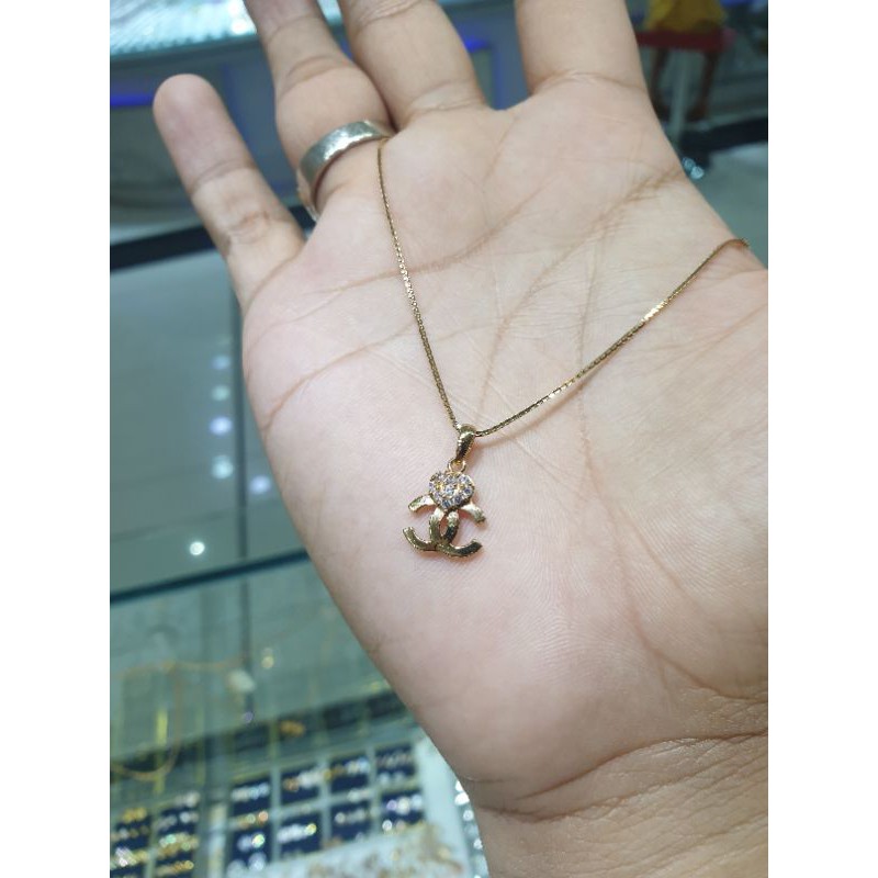 kalung emas 700 italy berliontin chel mata