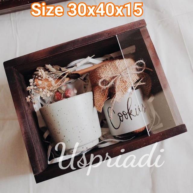 

GIFT BOX KAYU 30x40 KOTAK HANTARAN PERNIKAHAN KOTAK SESERAHAN MAHAR HAMPERS PARCEL BOX KAYU SOUVENIR