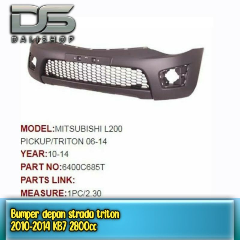Bumper depan strada triton 2010-2014 KB7 2800cc