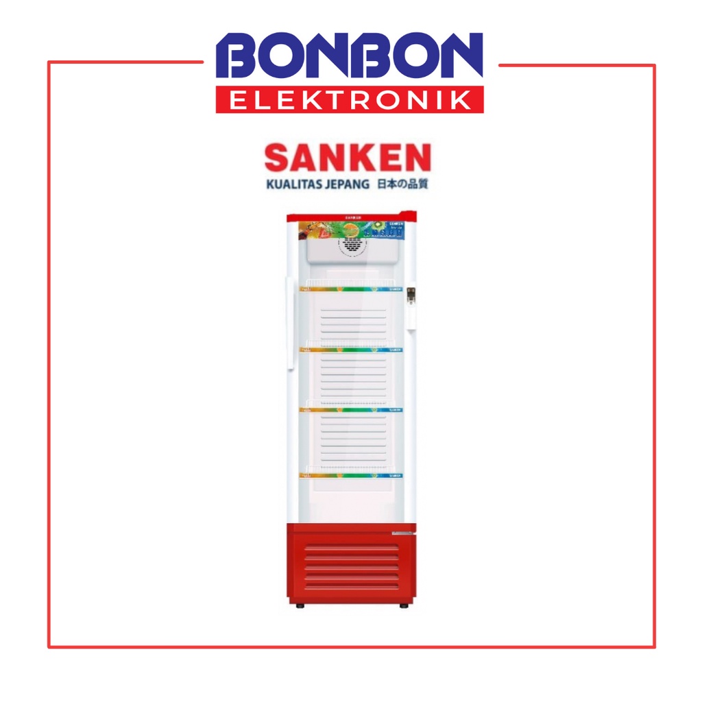 Sanken Showcase Display Cooler 270L SRS-279BK/279MR / SRS 279 BK MR