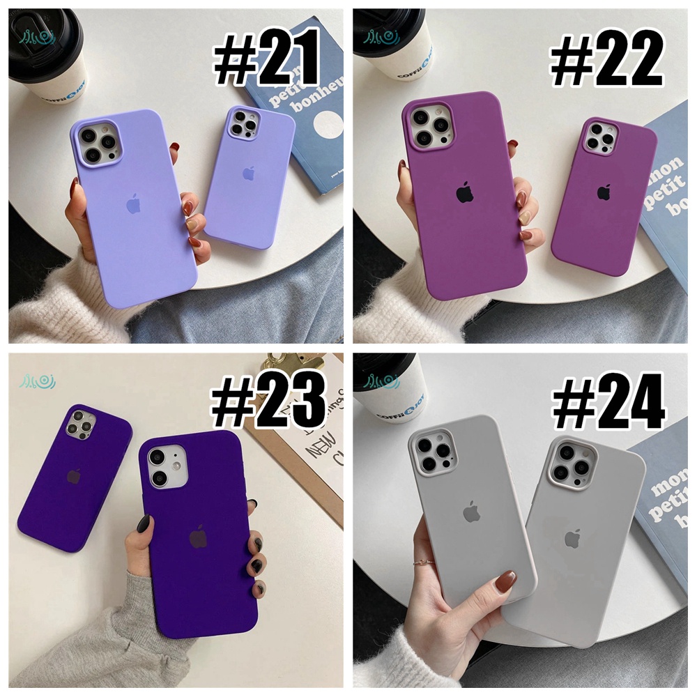 (21-24) Casing Silikon iPhone 11 12 13 Pro MAX X XS MAX XR 7 + 8 Plus 11 12 Pro Full Cover