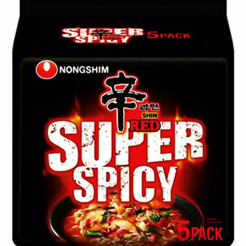 

Nongshim Shin Red Spicy - Mi Instant Rasa Pedas Multi Pack 5*120gr