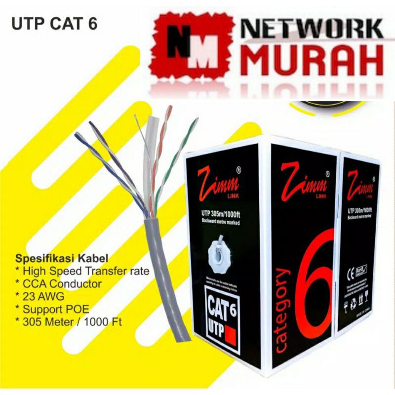 Kabel UTP Zimm Link cat6 / Utp Zimmlink cat6