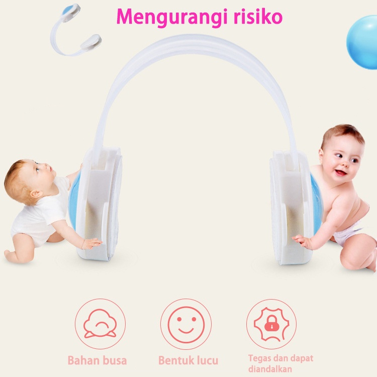 Kunci kulkas pengaman anak/Pengaman lemari laci pintu perabotan Pengait Laci Safety Lock Smile/Kunci diperpanjang L37