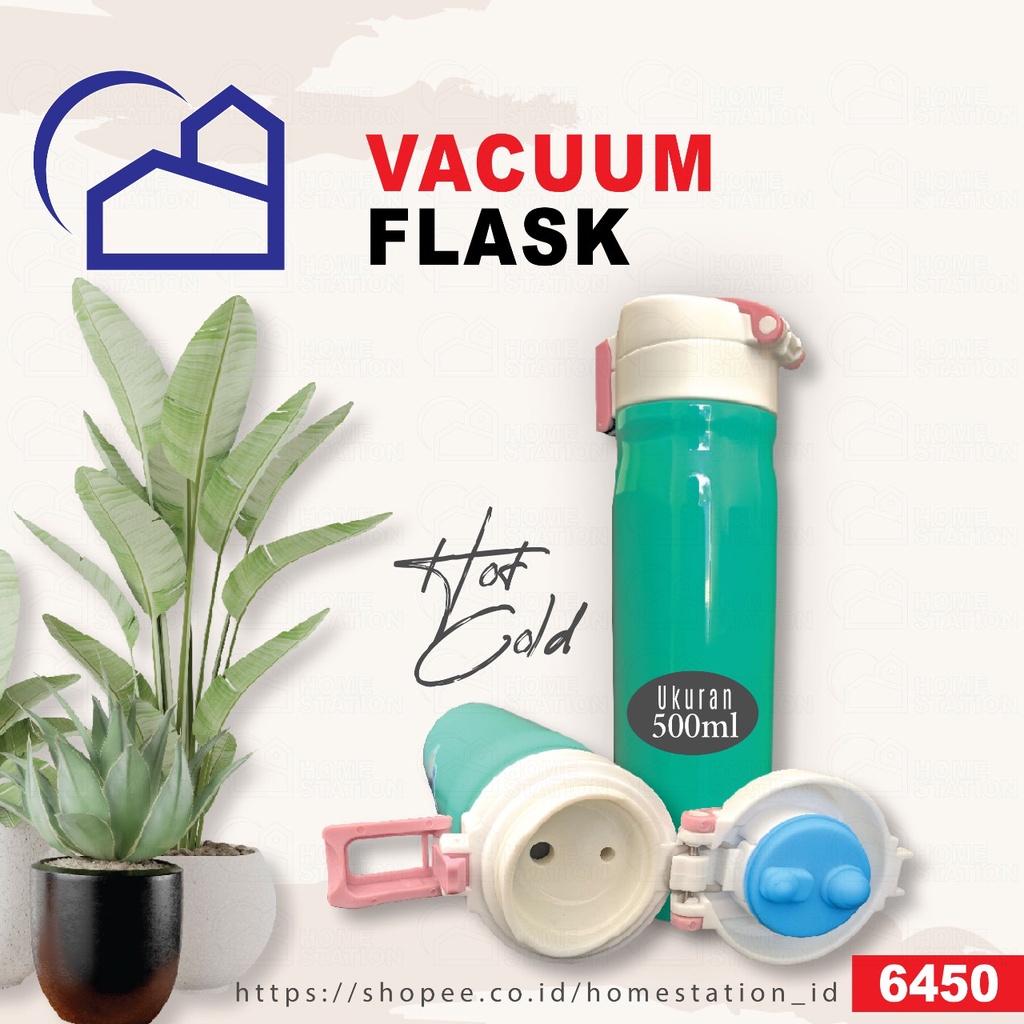 Vacuum Flask Stainless steel / Botol minum termos thermos Tahan panas &amp; dingin 350ml/500ml 6635/6450