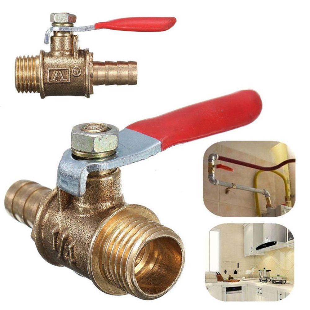 [Elegan] 1/4 ''Ball Valve Kuningan Gagang Merah Untuk Sistem Irigasi Male Thread Motorized Ball Valve