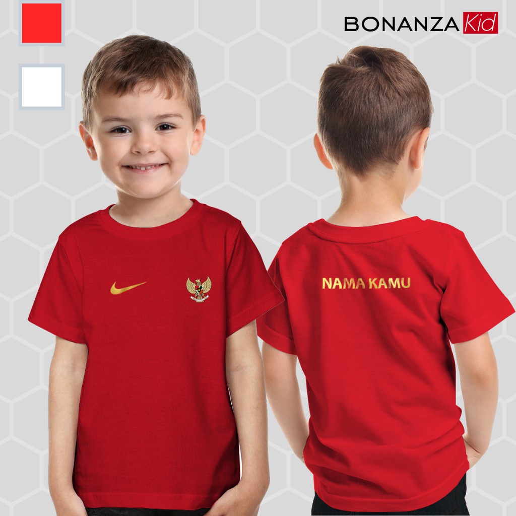 Kaos Anak TIMNAS Edisi SEA GAMES Bahan Katun Combed 30s Gratis Sablon Nama