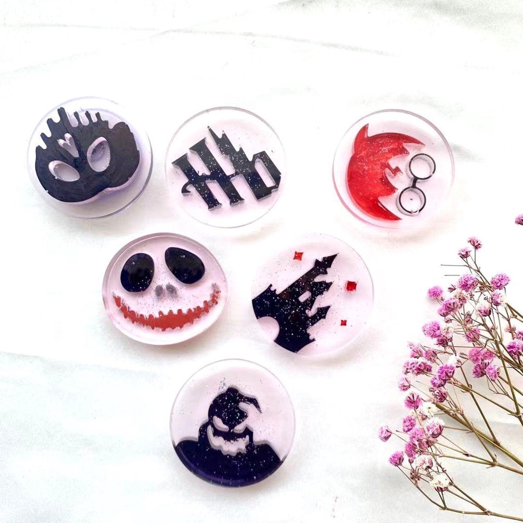 Lanfy Phone Grip Cetakan Permen Coklat Dapur Lucu DIY Skull Castle Handmade Craft Making Tool