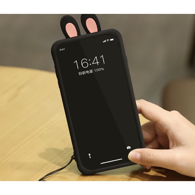 Silicon 3D Rabbit For Vivo v7 v9 y53  silikon tebal karakter lucu / case anak anak warna biru / pelindung hp