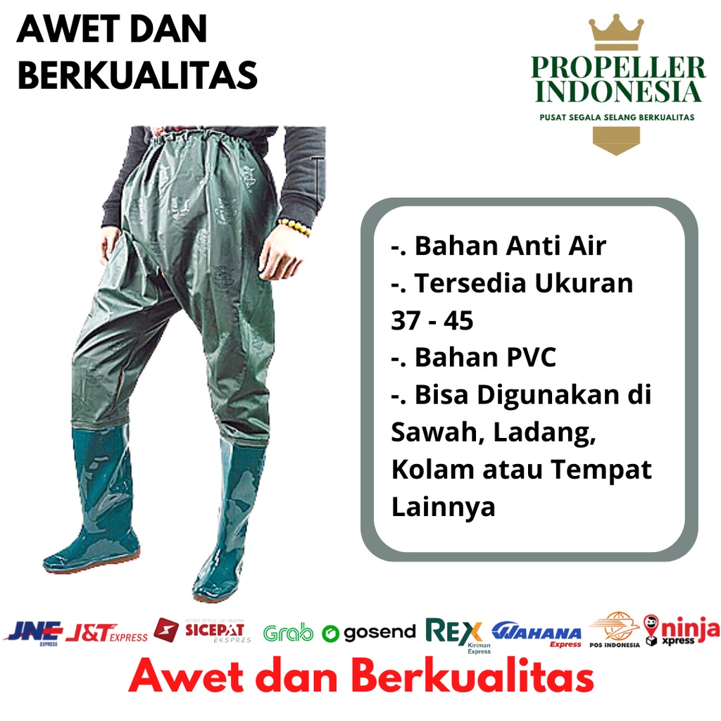 Sepatu Boot Celana Sawah Panjang Anti Air Sepatu Keong Elastis