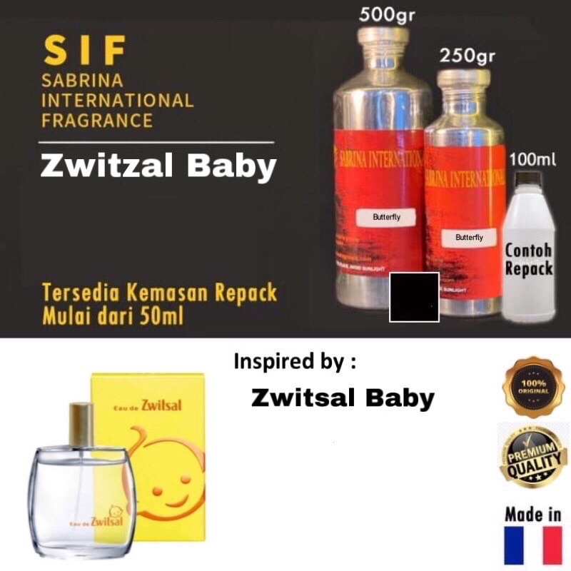 Bibit parfum zwitzal baby 250 ml by SIF
