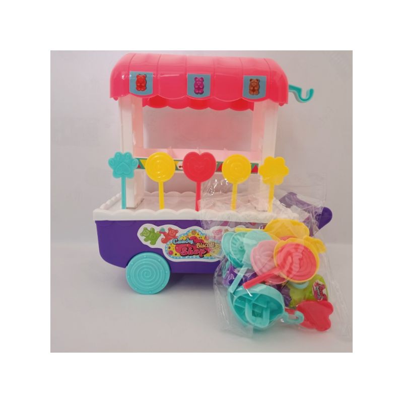 KGP 18 - Mainan gerobak candy &amp; biskuit / Gerobak Sayur KGP17 / KGP18