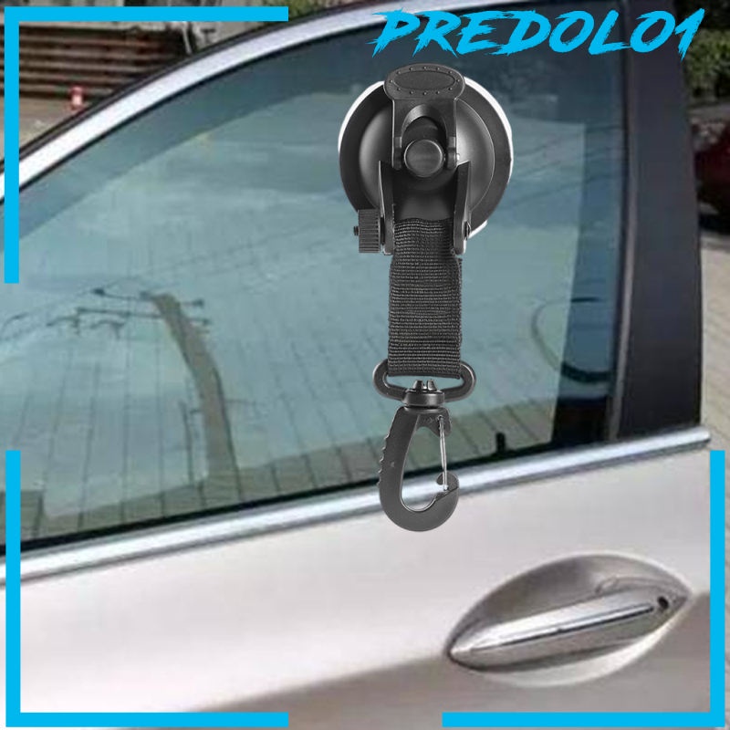 (Predolo1) 4pcs Jangkar Dengan Suction Cup + Carabiner Untuk Mobil / Tenda Camping