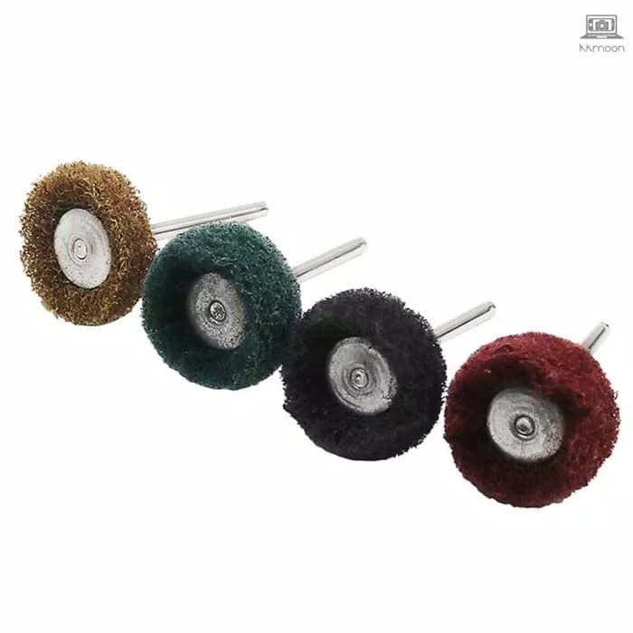 RKY Mini Grinder Brush 4pcs as 3mm Pad Abrasive Wheel Nylon Fiber Grinding RKY