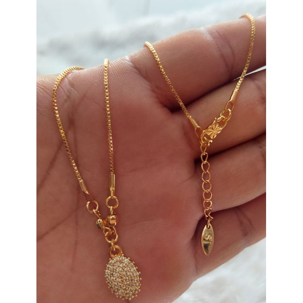 Kalung xuping kalung dewasa permata Air mat rantai milano lapis emas gold KL 097