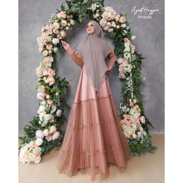DMC | MIRANDA syari by AGOEST Hanggono | GAMIS / ABAYA SYAR'I SET KHIMAR | JERSEY, CERUTY, TULE