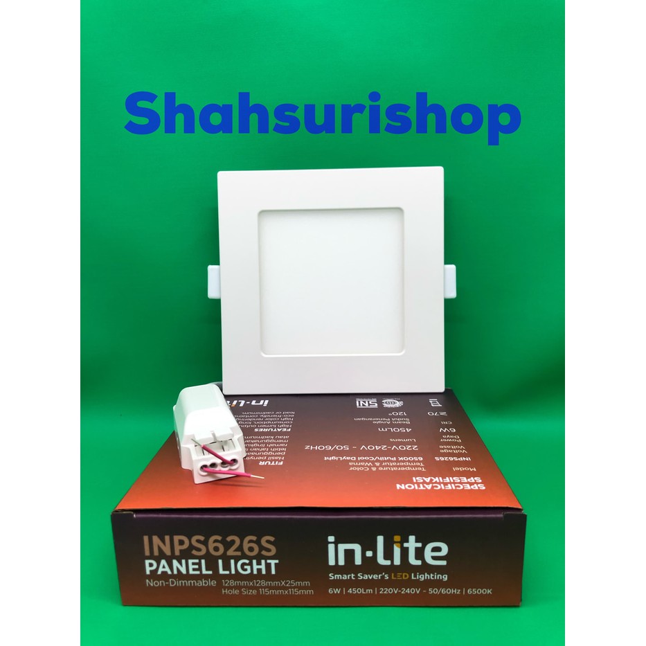 LED PANEL INLITE IN-LITE 6W 6 W 6WATT KOTAK INPS 628S