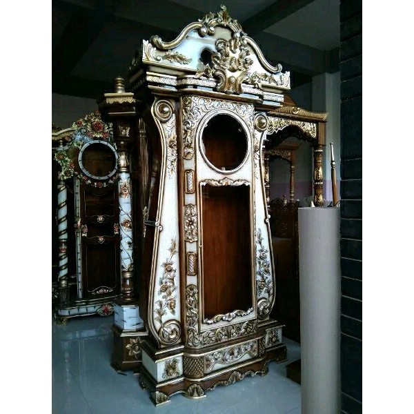 Lemari Jam Hias Jati Ukir Jepara