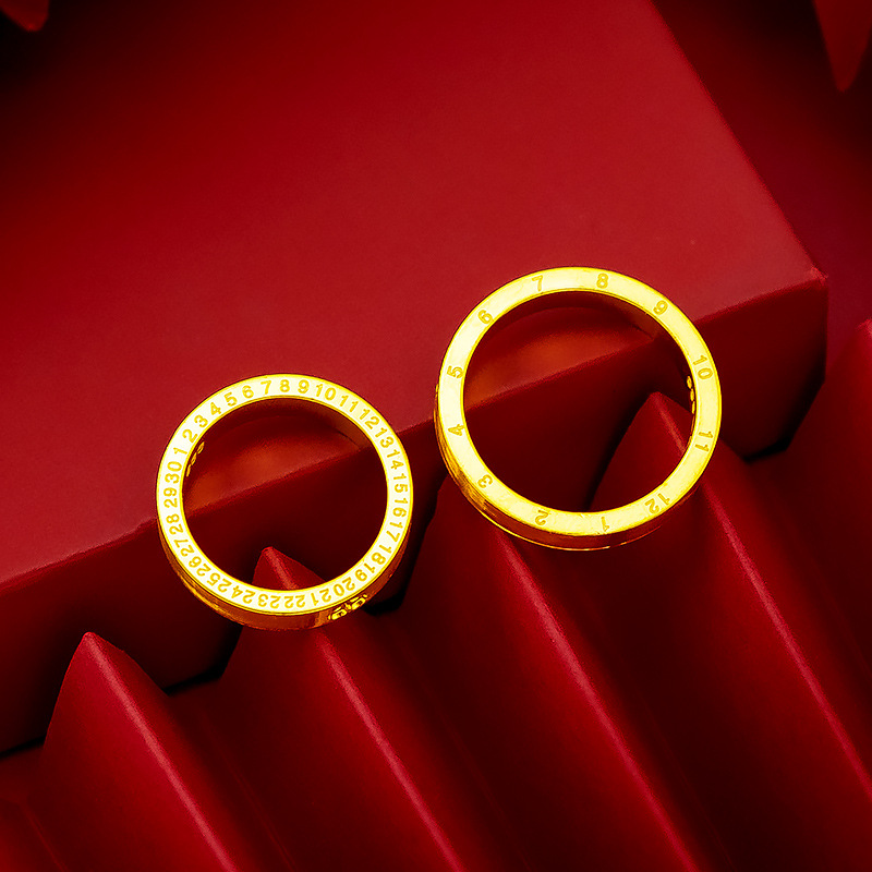 Cincin Bentuk Hati Bahan Lapis Emas Ukuran 520 Untuk Pasangan