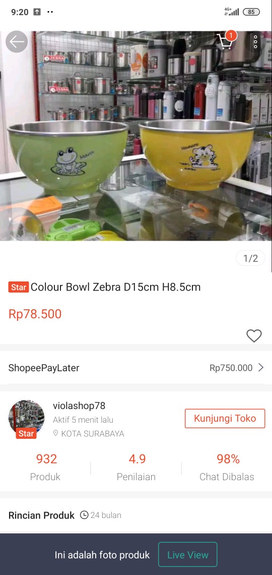 Colour Bowl Zebra D15cm H8.5cm, Ready Pink Yellow Green