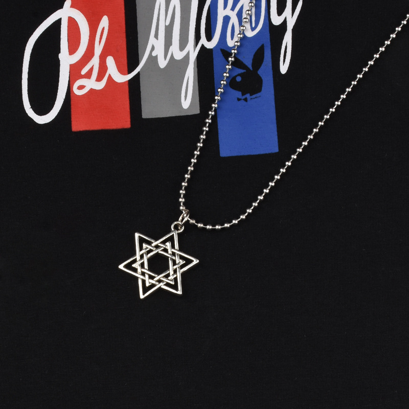 Kalung Liontin Gaya Hip Hop Warna Silver Untuk Unisex