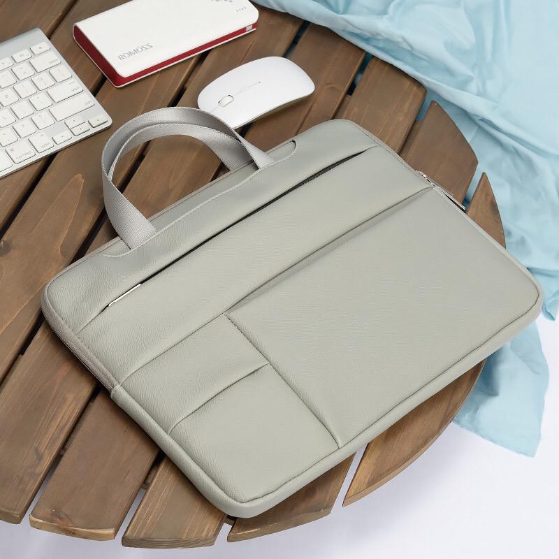 Tas Laptop Softcase Sleeve Handstrap PU Leather 15 16 inch