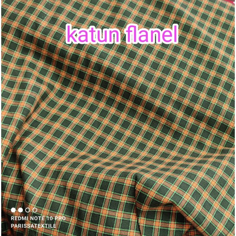 kain flanel / kain katun / katun flanel / flanel kotak kotak