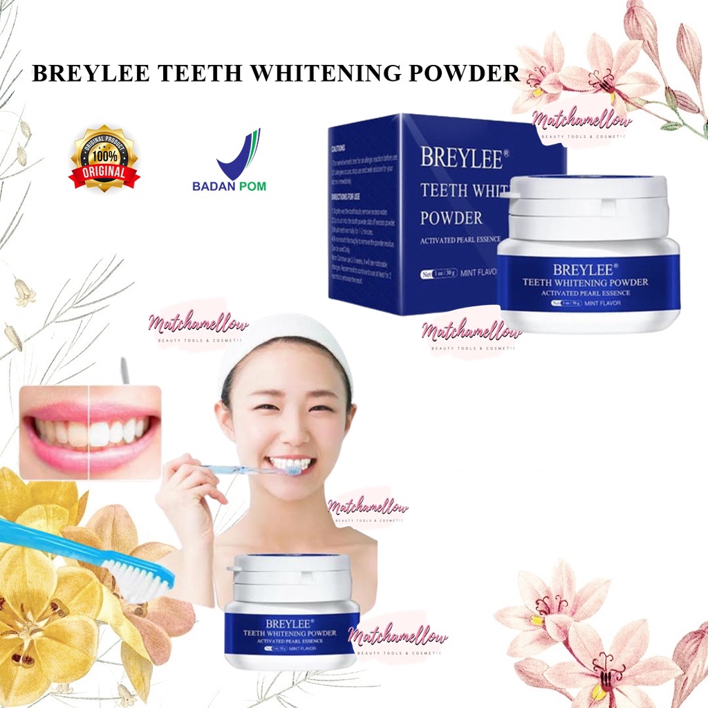 ❄️MATCHA❄️BREYLEE TEETH WHITENING POWDER - PASTA GIGI ODOL PEMUTIH GIGI ORIGINAL