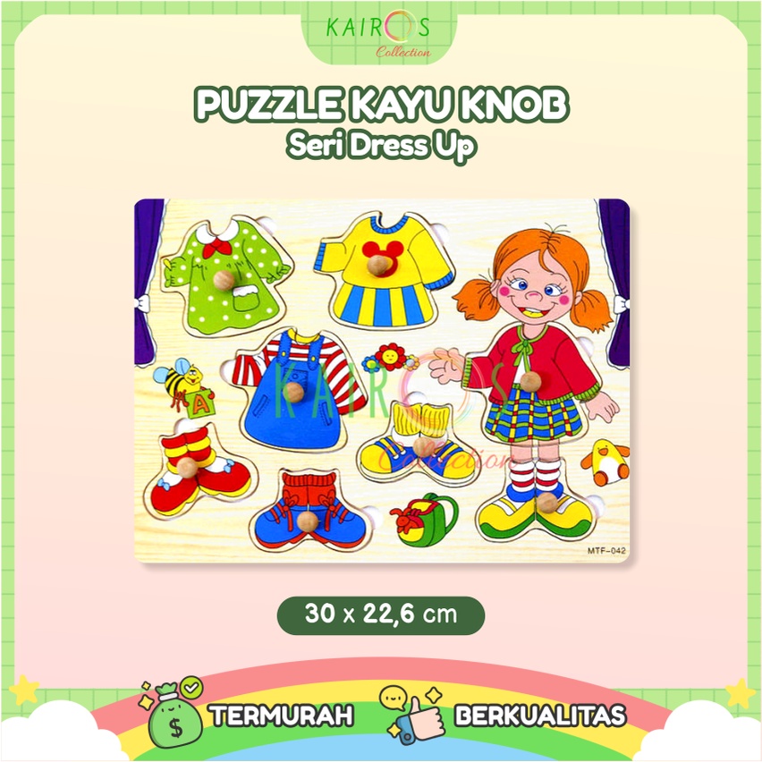 Puzzle Anak Kayu Knob Dress Up