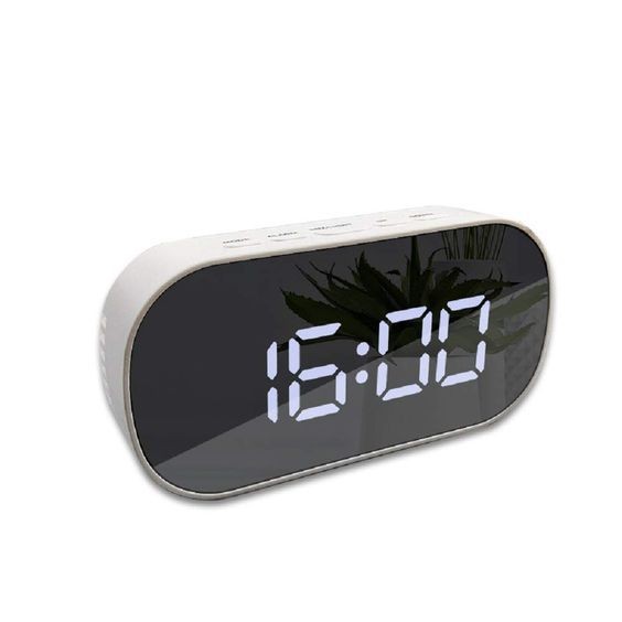 DT-6506 Jam Meja Digital Alarm Clock Mirror / Digital Smart Alarm Mirror Clock