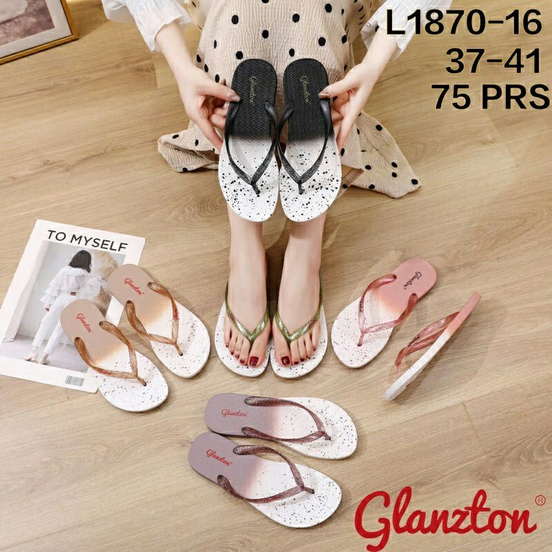 SANDAL JELLY JEPIT WANITA GLANZTON L1870 WARNA GRADASI