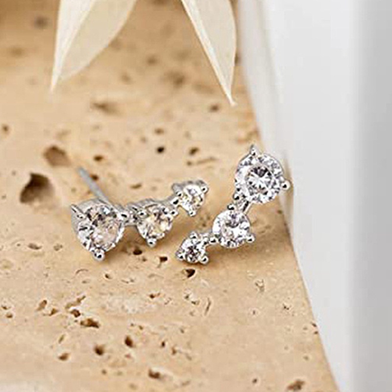 Anting Stud Kristal Cubic Zirconia Serbaguna Untuk Wanita