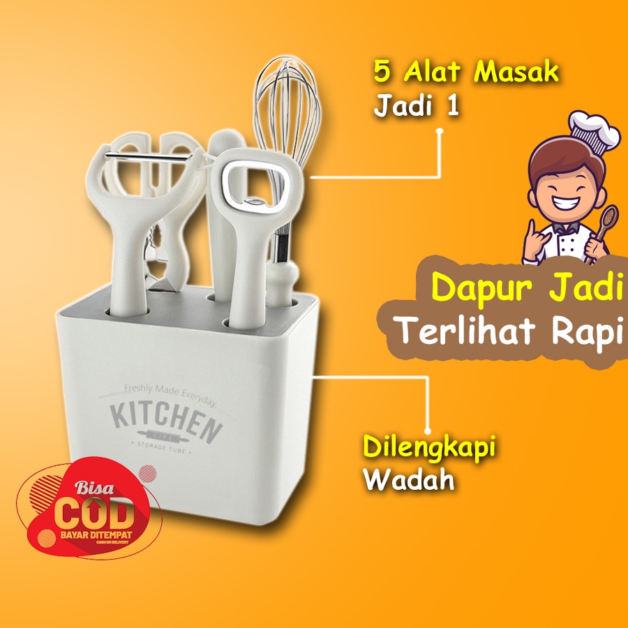 Set Alat Alat Dapur Perlengkapan Rumah Tangga 6 in 1 Perabotan Dapur Murah Peralatan Alat Masak Dapur 1175a Set Peralatan Masak Perlengkapan Dapur Unik