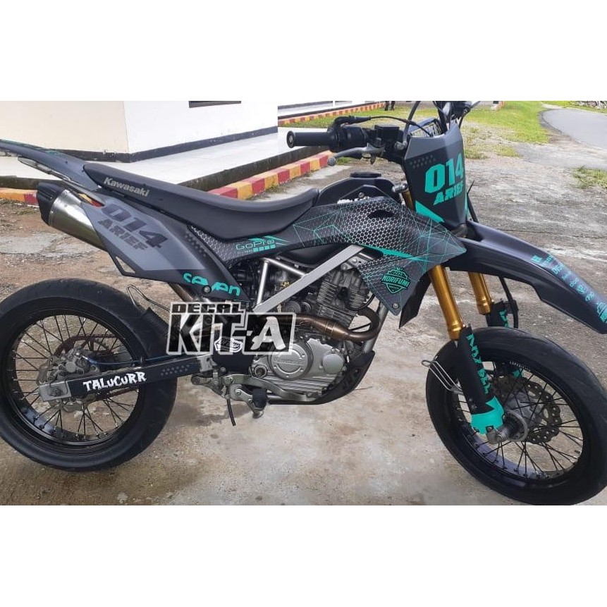 Dekal Stiker Motor KLX BF Biru Tosca Decal Sticker Motor Striping Klx g 150 Bf supermoto  (D-A3-017)