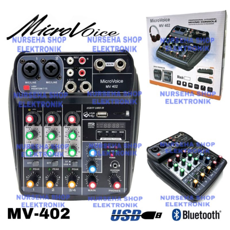 murah mixer 4 channel Microvoice mv402 original